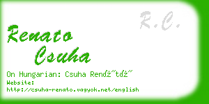 renato csuha business card